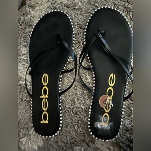 BEBE Blinged Out Sandals